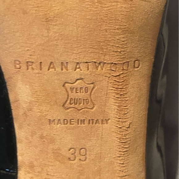 Brian Atwood Patent Leather Pump Stiletto Heels EU Sz (39) US Woman’s Sz 8 EUC - Picture 8 of 9